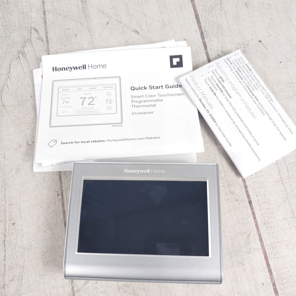 TESTED - Honeywell Home RTH9585WF Smart Color Touchscreen WiFi Thermostat Silver